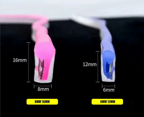 Tira flexível colorida do diodo emissor de luz do silicone, tubo de néon impermeável do diodo emissor de luz para o quadro de avisos