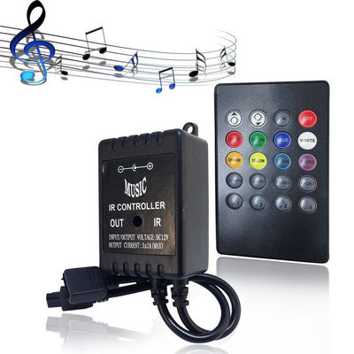 Controlador de música LED RGB 3CH 20 teclas IR controle remoto para decoração de casa
