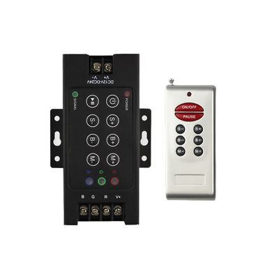 C.C. 12V 24V do controlador 720W do diodo emissor de luz RGB das chaves do RF 8 com canal da caixa 3 do ferro