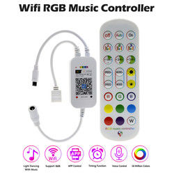24 controladores espertos IR Remote Wifi Control da tira do diodo emissor de luz das chaves para a luz de tira do RGB