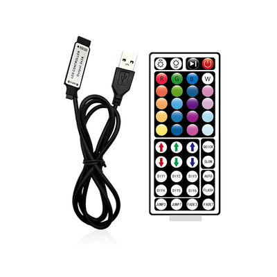 USB 5V pôs a luz de tira remota chave do diodo emissor de luz RGB de For do controlador de 44 IR