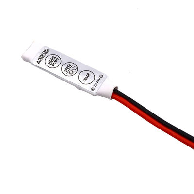 Manual do botão da chave 3 do diodo emissor de luz Mini Controller 3 da C.C. 24V para a luz de tira da cor de 5050 Rgb