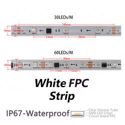 Luzes de tira mágicas DC12V do diodo emissor de luz da cor do pixel IP67 impermeável para exterior