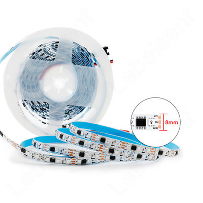 luz de tira estreita do pixel do diodo emissor de luz de 8mm, tira ideal do diodo emissor de luz da cor da mágica 3535 do RGB 5050