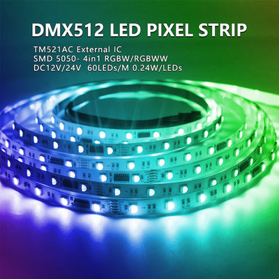 Tira endereçável Smd 5050 Rgbw Rgbww 4 do diodo emissor de luz Dmx512 em 1 para a decoração da casa