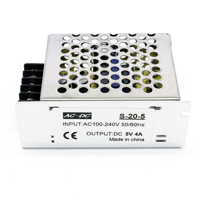 C.A. de alumínio de comutação do caso 100-240V da fonte de alimentação da C.C. de 20W 5V ao motorista da luz de tira do diodo emissor de luz da C.C. 5V 4A