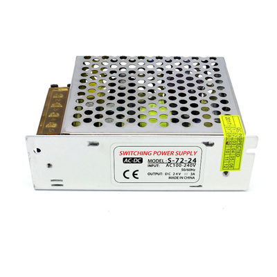 Fonte de alimentação com chave de tensão ampla AC 220 V a DC 24 V 3a 72 W com caixa de alumínio