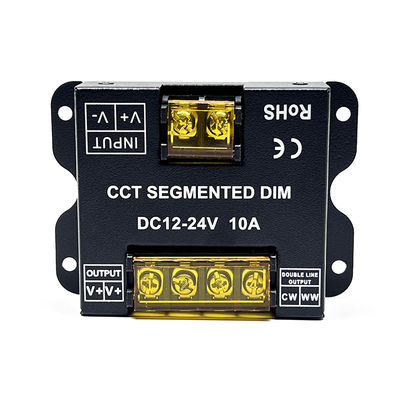 toque completo duplo do Rf da temperatura de cor da C.C. 12V 24V de Dimmer do controlador do diodo emissor de luz 10A