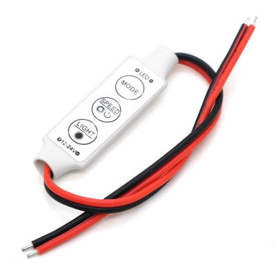 3 diodo emissor de luz chave Mini Controller 5V 12V 24V para a única luz de tira do diodo emissor de luz da cor 5050 3528