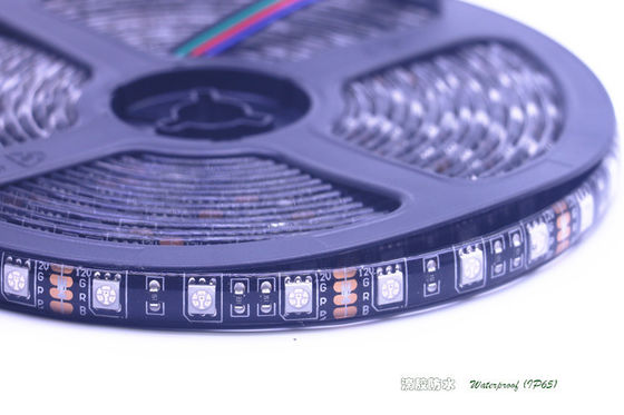 Luz de tira do diodo emissor de luz 12V RGB de SMD 5050, fita de mudança 60led da cor do diodo emissor de luz impermeável