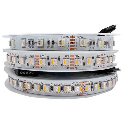 Tira 12V RGBW RGBWW 4 do diodo emissor de luz do OEM 5050 RGB em 1 mudança branca da cor