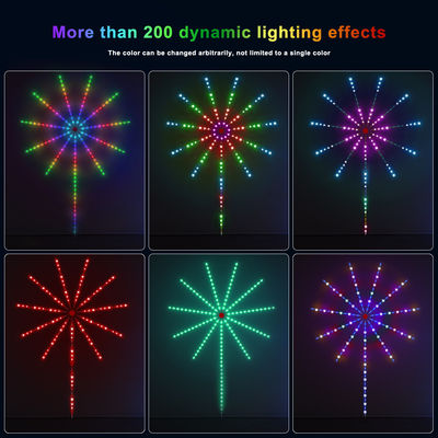 Do fogo de artifício remoto da tira da luz do diodo emissor de luz do pixel da música de DIY APP cor ideal para o Natal