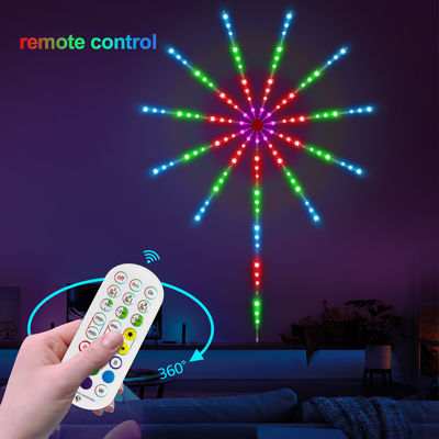 Do fogo de artifício remoto da tira da luz do diodo emissor de luz do pixel da música de DIY APP cor ideal para o Natal