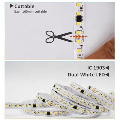 Única água corrente da tira do diodo emissor de luz da cor SMD2835 que flui com o ODM do controle do toque