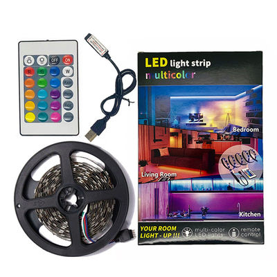 60leds/luz de tira de controle remoto diodo emissor de luz do medidor para o quarto Decortion do luminoso da tevê