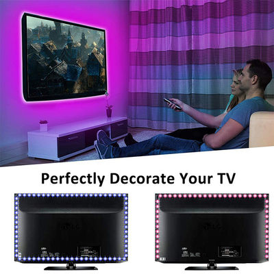 60leds/luz de tira de controle remoto diodo emissor de luz do medidor para o quarto Decortion do luminoso da tevê