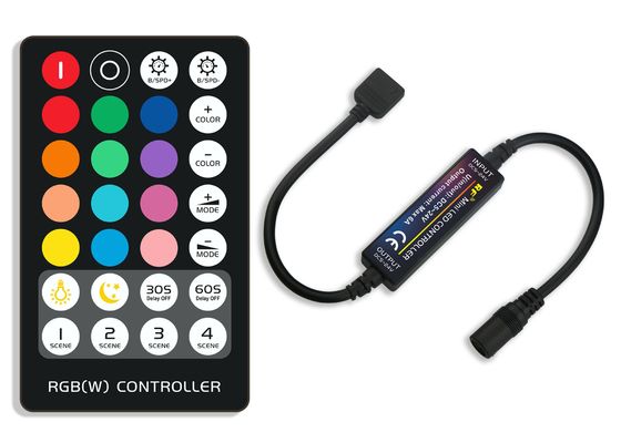 Mini Controlador Led de Dimensão Pequena Rf Controle Remoto Sem Fio Rgb Light Strip Controlador de Mudança de Cor
