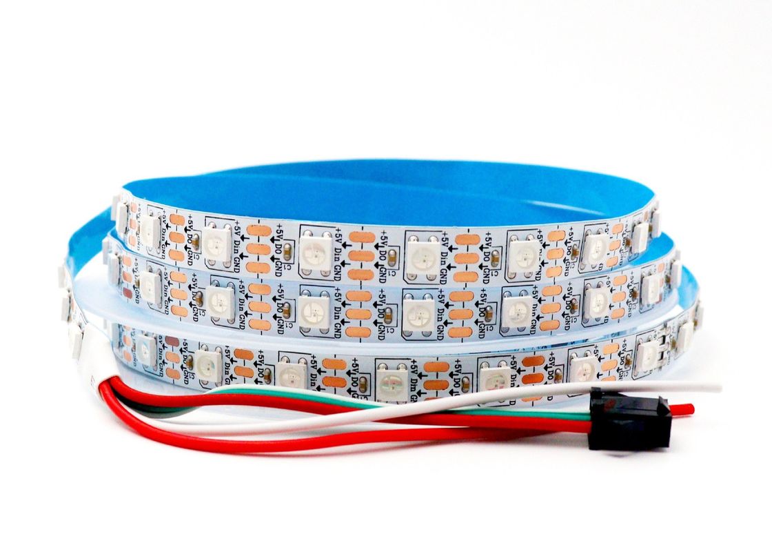 Cor completa de luz de tira DC5V do pixel do diodo emissor de luz de WS2812 IC RGB programável