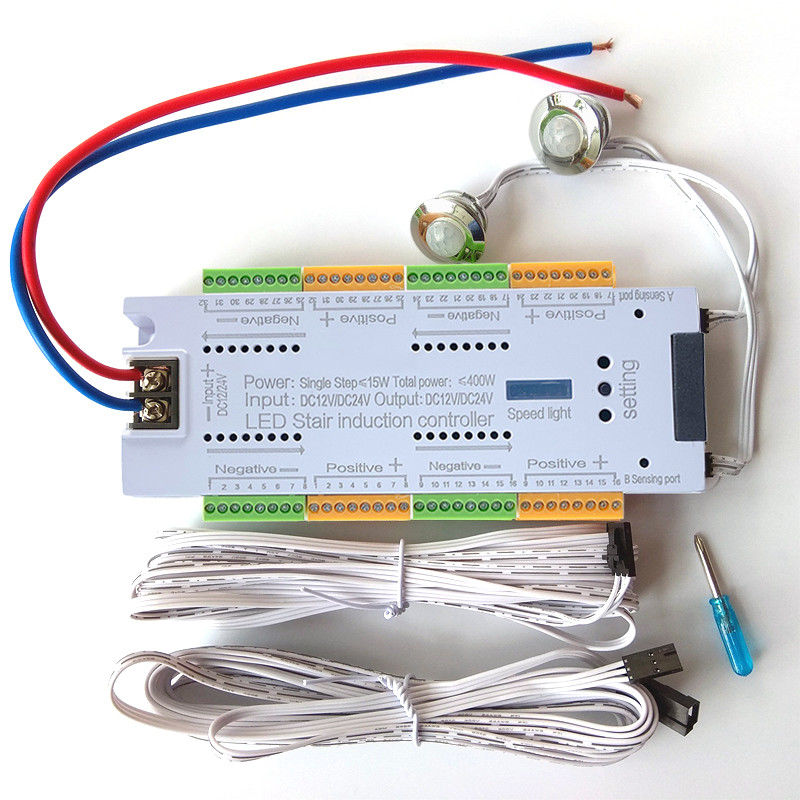 O controlador do diodo emissor de luz da escadaria de 32 canais, PIR Motion Sensor Switch For pisa luz de tira