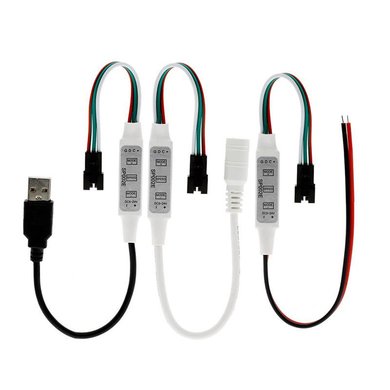 Chave de Mini 3 do controlador do pixel do diodo emissor de luz de SP002E verificável para a tira de cor mágica WS2811