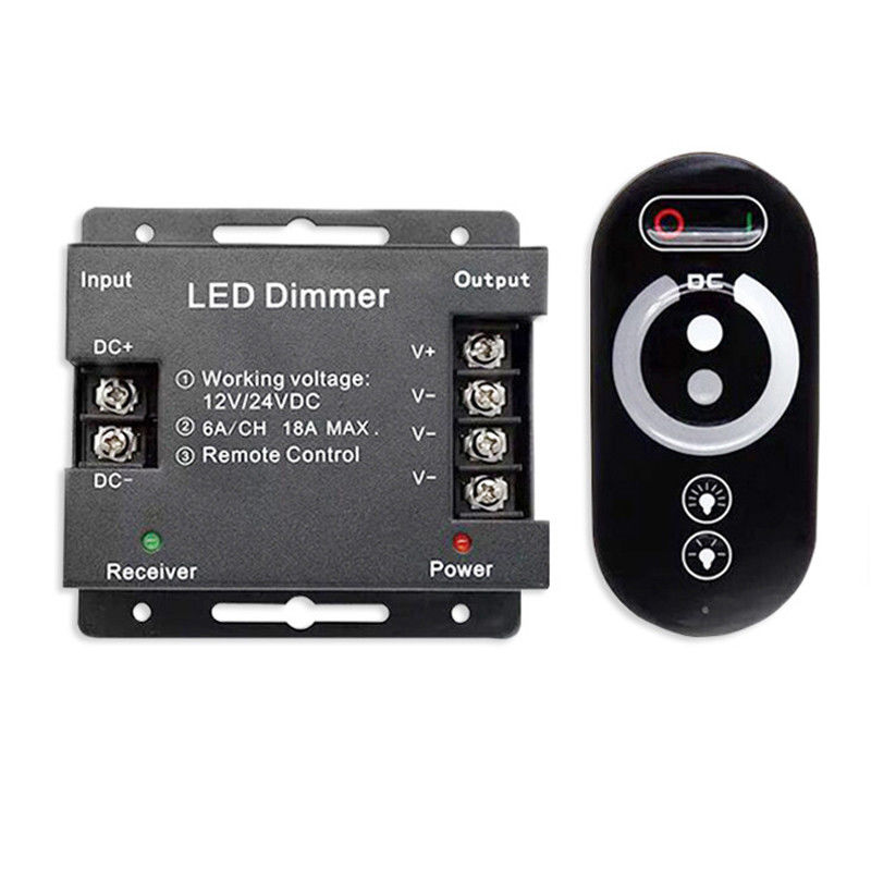 Telecontrole sem fio do toque de Dimmer DC12V do controlador do diodo emissor de luz do RF para a única tira do diodo emissor de luz da cor 3528