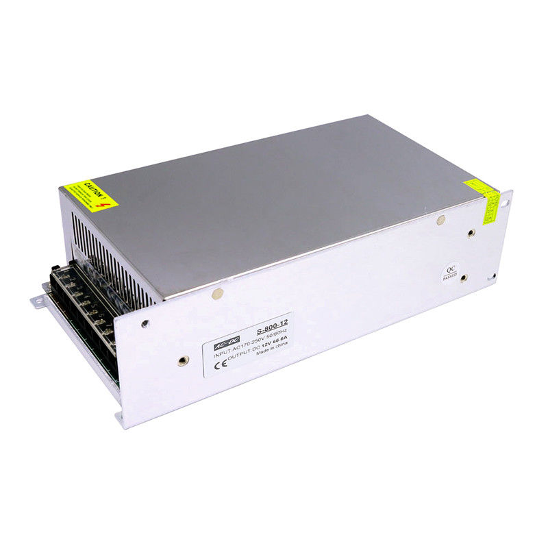 Fonte de alimentação de comutação de alumínio 800W do caso 12V com C.A. do fã 220V a C.C. 12V