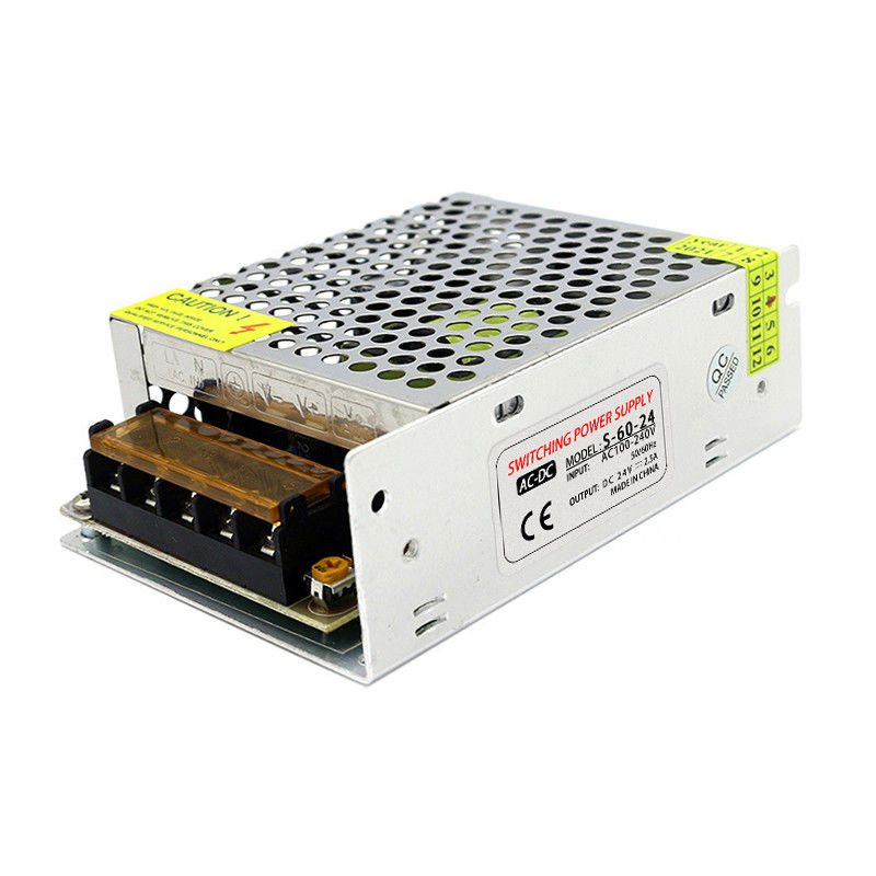 C.A. de comutação regulada personalizada 100V 240V da fonte de alimentação a C.C. 24V 2.5A 60W