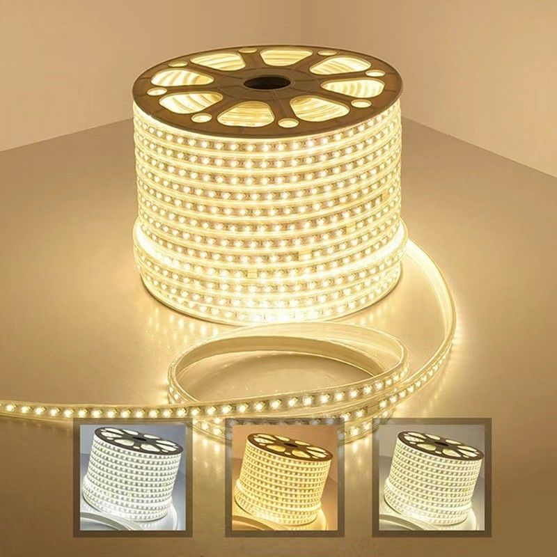 Luz de tira flexível 220V do diodo emissor de luz da única cor 110V IP65 Wanterproof
