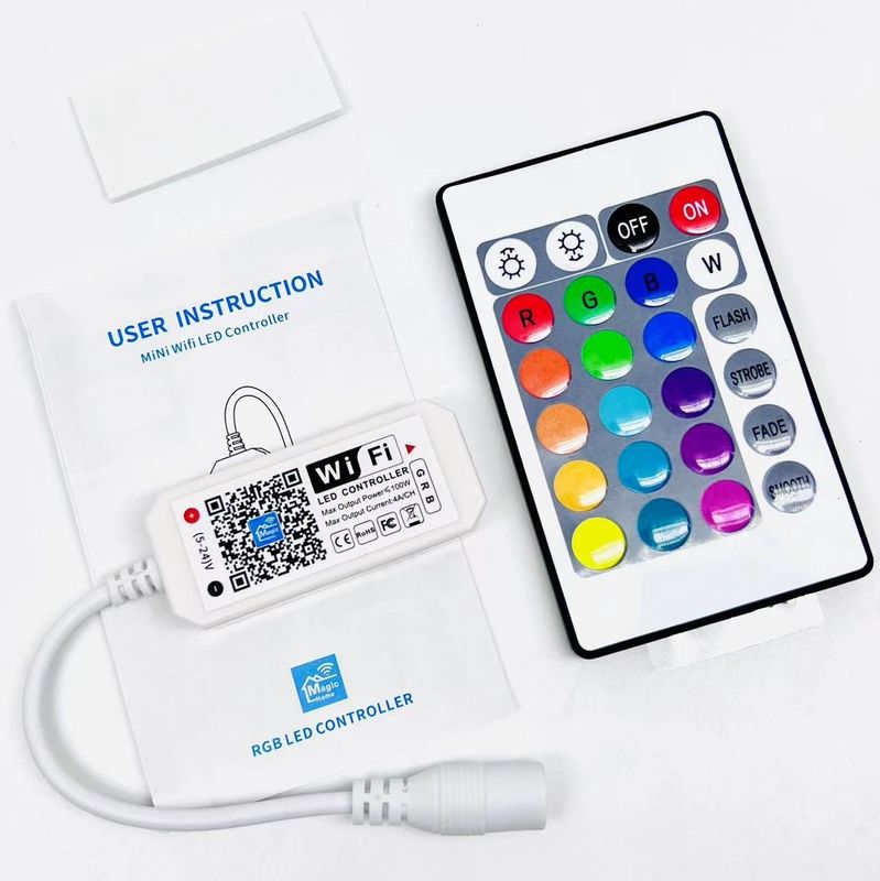 Rf 24 Key Wifi 3 canais RGB LED controlador 16 milhões de cores Buletooth para luz de tira