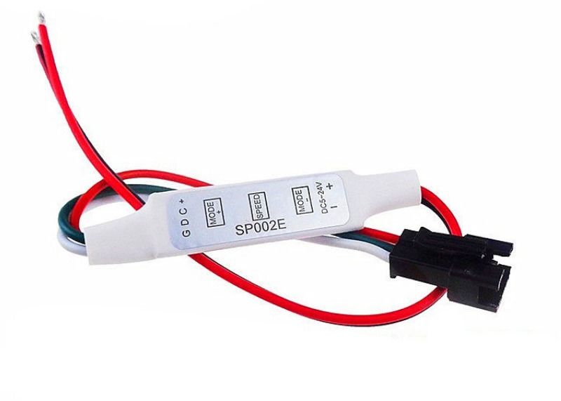 DC5-24V Controlador de pixels LED SP002E Controle WS2811 Luz de faixa de cores completas