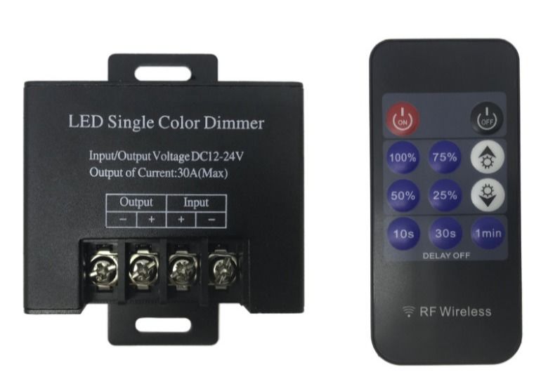 Dimmer de faixa de LED, controlador dimmável de faixa de cor única DC12v 30A 360W