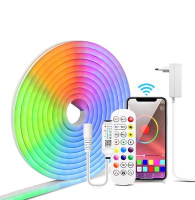 Luz de tira de néon 10ft do diodo emissor de luz do RGB do controle de Bluetooth APP com os 16 milhão redutors das cores de DIY